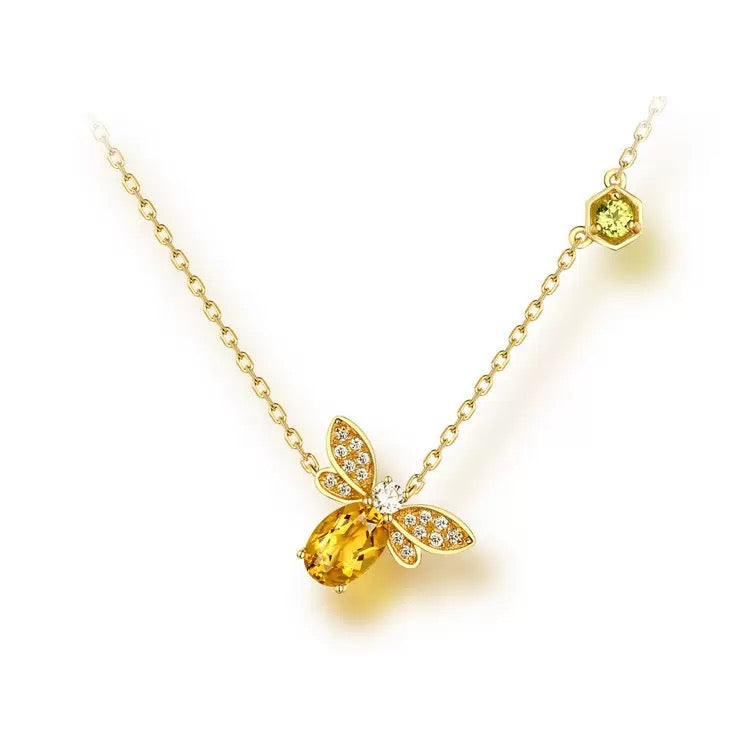 SWEET BEE シトリンネックレス