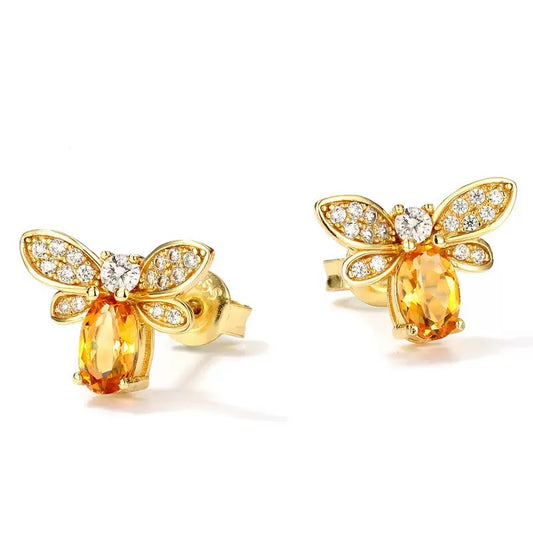 SWEET BEE シトリン ピアス