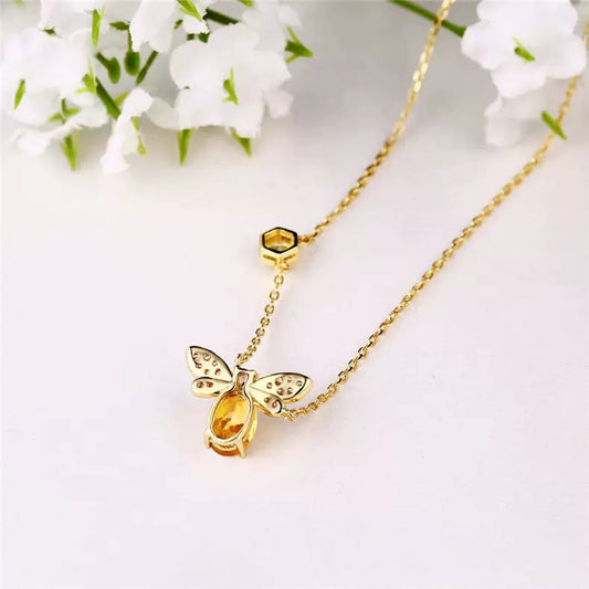 SWEET BEE シトリンネックレス