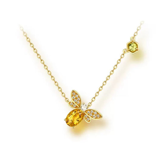 SWEET BEE シトリンネックレス
