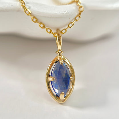 白水晶ラピスラズリ２WAYネックレス