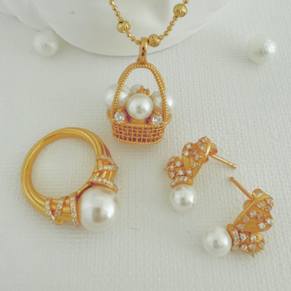 幸せパールバスケット ネックレス