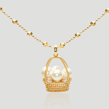 幸せパールバスケット ネックレス